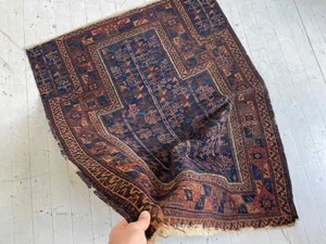 Square Baluch Prayer rug, 3x4 — Weft & Wool